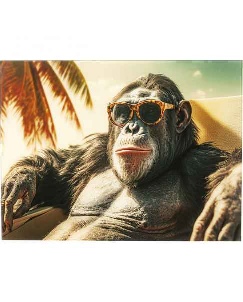 Картина на стекле Holiday Monkey 80x60cm