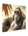 Картина на стекле Holiday Monkey 80x60cm