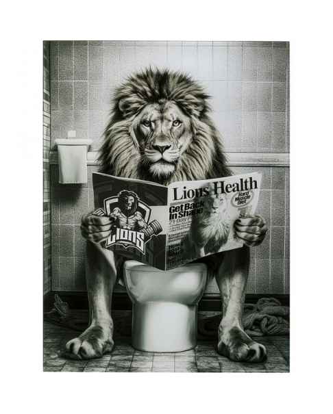 Картина на стекле Bath Lion 60x80cm