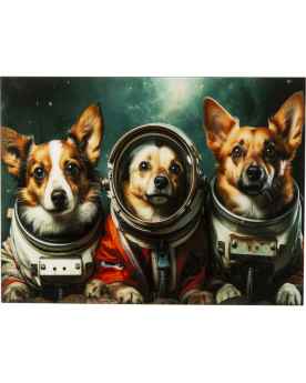 Картина на стекле Astronauts Dogs 80x60cm