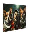 Картина на стекле Astronauts Dogs 80x60cm