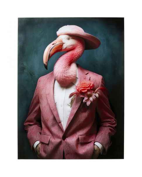 Картина на стекле Mister Flamingo 120x160cm