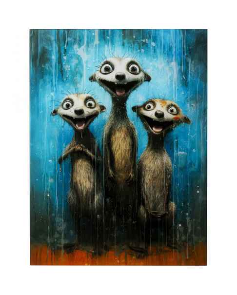 Картина на стекле Singing Meerkats 60x80cm