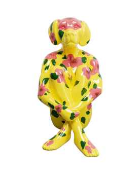 Деко фигура Sitting Dog Yellow 80cm
