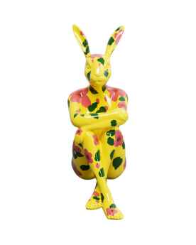 Деко фигура Sitting Rabbit Yellow 80cm