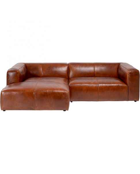 Угловой диван Cubetto Leather Brown 170x270cm