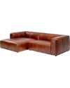 Угловой диван Cubetto Leather Brown 170x270cm