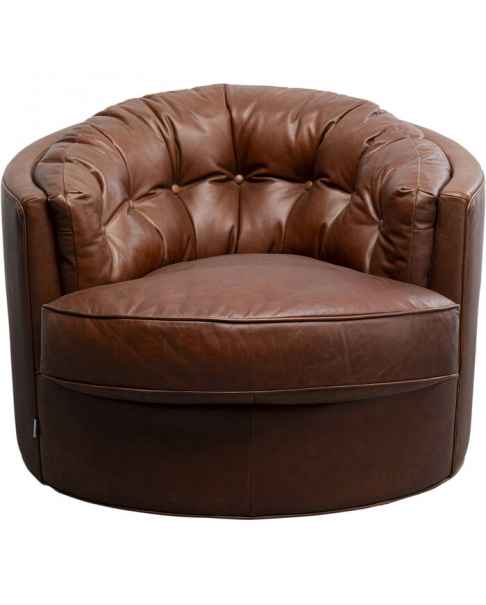 Вращающееся кресло Music Hall Leather Brown