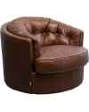 Вращающееся кресло Music Hall Leather Brown