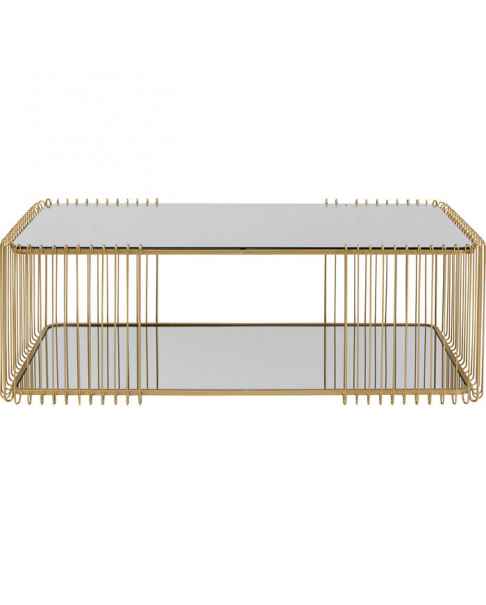 Кофейный столик Wire Double Brass 120x60cm