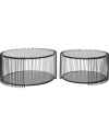 Кофейный столик Wire Double Bubble Black (2/Set)