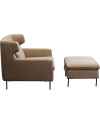 Кресло с пуфом Quinn Low Beige