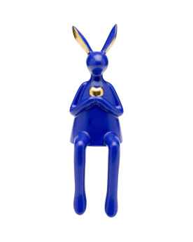Статуэтка Sitting Rabbit Heart Blue 29cm
