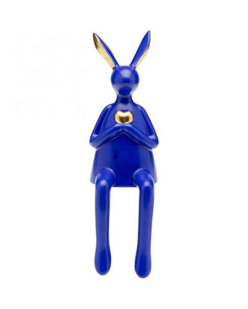 Статуэтка Sitting Rabbit Heart Blue 29cm