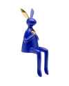 Статуэтка Sitting Rabbit Heart Blue 29cm