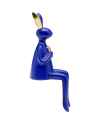Статуэтка Sitting Rabbit Heart Blue 29cm