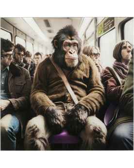 Картина на стекле Commuter Monkey 60x60cm