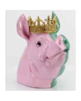 Деко обьект Crowned Pig 28cm