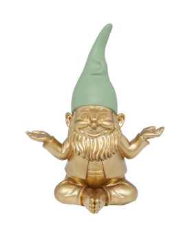 Статуэтка Zwerg Meditation Gold Green 19cm