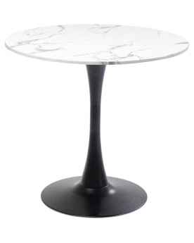 Стол Schickeria Marble White Black Ø80cm