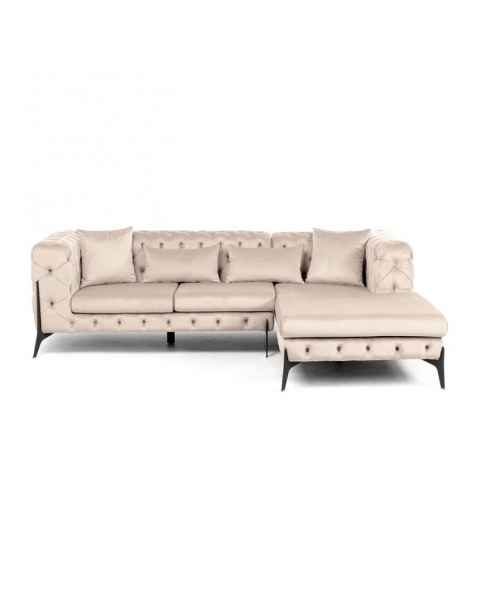 Угловой диван Bellissima Velvet Taupe Right 180x240cm
