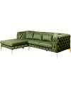 Угловой диван Bellissima Velvet Green Right 240x180cm
