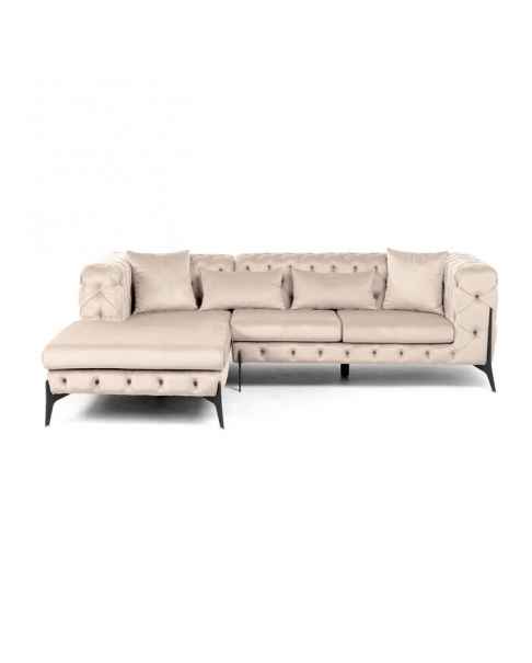 Угловой диван Bellissima Velvet Taupe Left 180x240cm