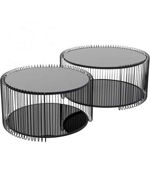 Кофейный столик Wire Double Black (2/Set)