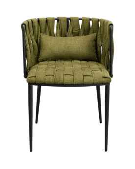 Стул с подлокотниками Saluti Dark Green