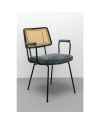 Стул с подлокотниками Aurelia Rattan Green