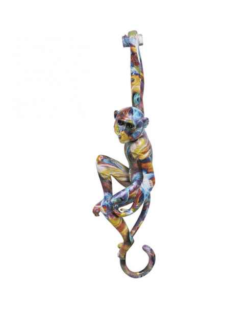Настенный декор Hanging Ape Colorful 17x67cm