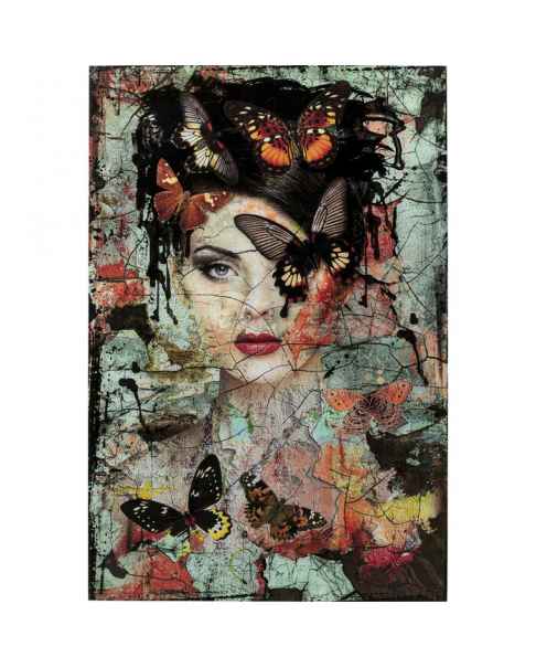 Картина на стекле Lady Butterfly 100x150cm
