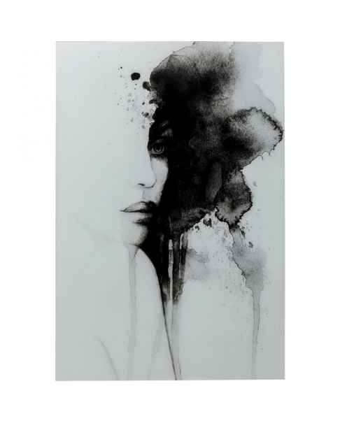 Картина на стекле Smokey Face 100x150cm