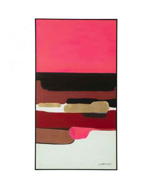 Картина в раме Abstract Shapes Pink 73x143cm