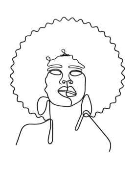 Настенный декор Wire African Woman 50x57cm