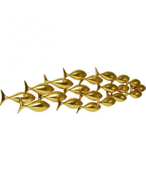Настенный декор School of Tuna Gold 181x41cm