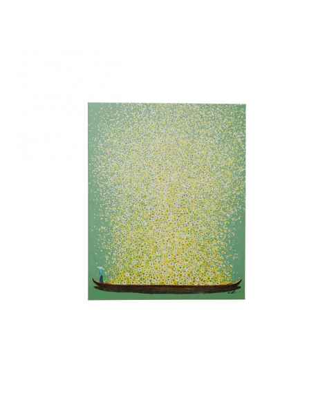 Картина Flower Boat Green Yellow 80x100cm
