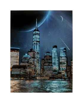 Картина на стекле Night Skyline 90x120cm