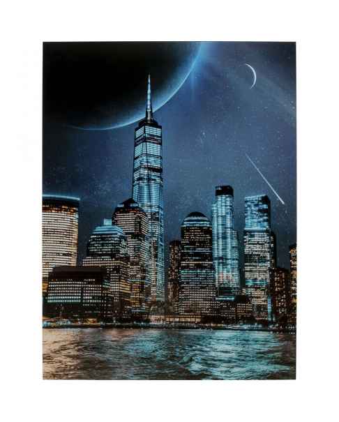Картина на стекле Night Skyline 90x120cm