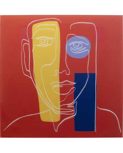 Картина на стекле Art Face Red 100x100cm