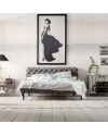 Кровать Desire Velvet Silver Grey 200x200cm