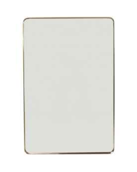 Настенное зеркало Curve Rectangular Brass 80x120cm