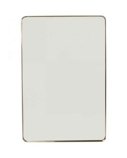 Настенное зеркало Curve Rectangular Brass 80x120cm