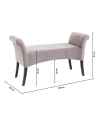 Банкетка Motley Velvet Silvergrey