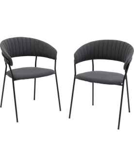 Стул с подлокотниками Belle Anthracite (2/Set)