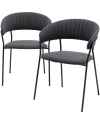 Стул с подлокотниками Belle Anthracite (2/Set)