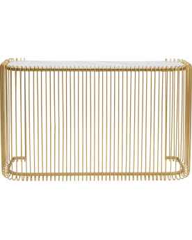 Консольный столик Wire Glass Marble Gold 142x89cm