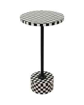 Приставной столик Domero Chess Black White Ø25cm