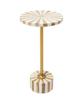 Приставной столик Domero Cirque Gold White Ø25cm