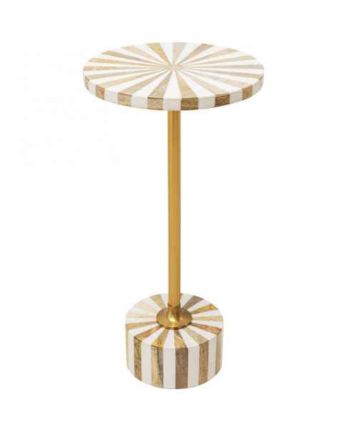 Приставной столик Domero Cirque Gold White Ø25cm